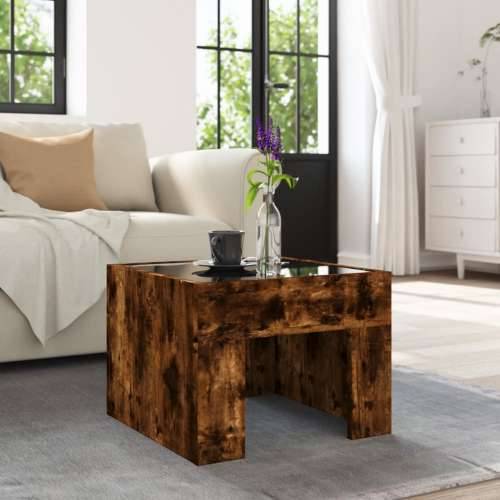 Stolić s beskonačnim LED svjetlima boja hrasta 40x40x30 cm - Dimljeni hrast 1 40 cm Cijena