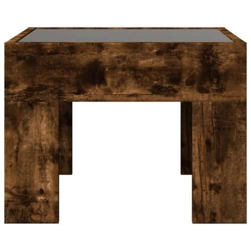 Stolić s beskonačnim LED svjetlima boja hrasta 40x40x30 cm - Dimljeni hrast 1 40 cm Cijena