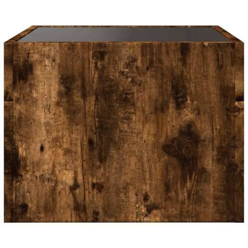 Stolić s beskonačnim LED svjetlima boja hrasta 40x40x30 cm - Dimljeni hrast 1 40 cm Cijena
