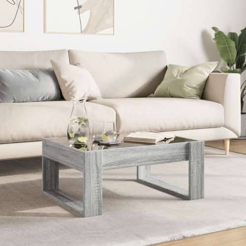 Stolić s beskonačnim LED svjetlima boja hrasta 70x53x30 cm - Sivi hrast sonoma 1 70 cm Cijena