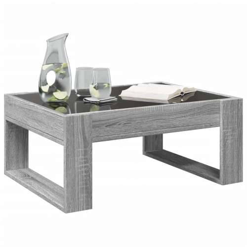 Stolić s beskonačnim LED svjetlima boja hrasta 70x53x30 cm - Sivi hrast sonoma 1 70 cm Cijena