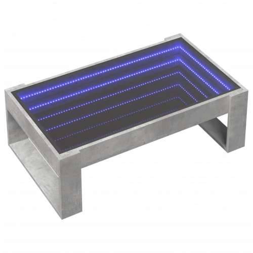 Stolić s beskonačnim LED siva boja betona 90x53x30 cm Beton siva 1 90 cm Cijena