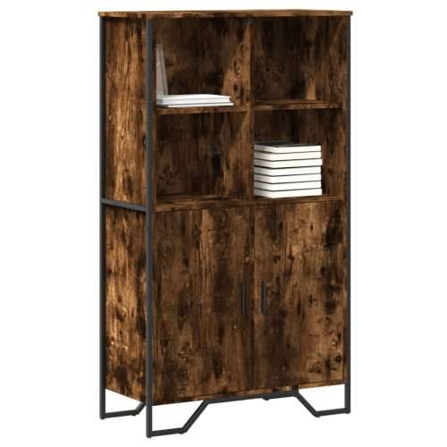 Visoka komoda boja hrasta 79,5x35,5x137,5 cm konstruirano drvo - Dimljeni hrast 1 Cijena
