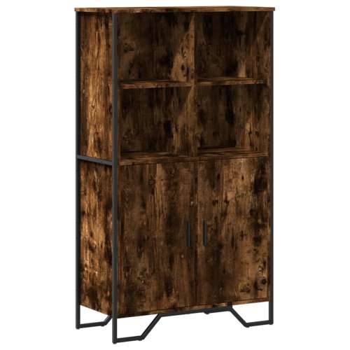 Visoka komoda boja hrasta 79,5x35,5x137,5 cm konstruirano drvo - Dimljeni hrast 1 Cijena