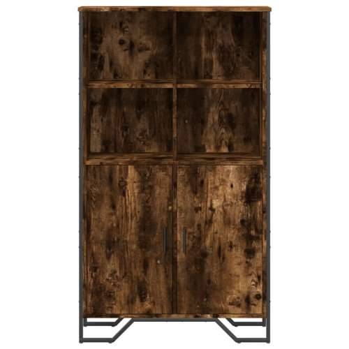 Visoka komoda boja hrasta 79,5x35,5x137,5 cm konstruirano drvo - Dimljeni hrast 1 Cijena