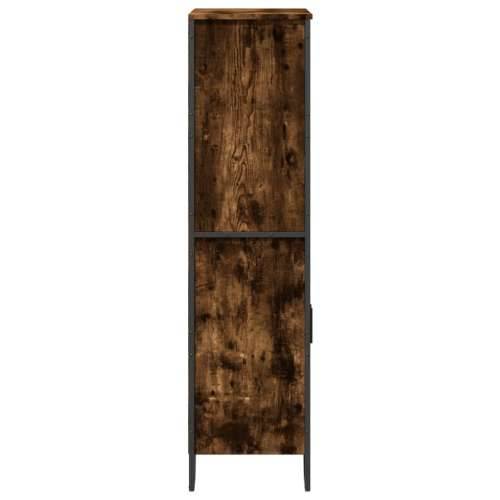 Visoka komoda boja hrasta 79,5x35,5x137,5 cm konstruirano drvo - Dimljeni hrast 1 Cijena