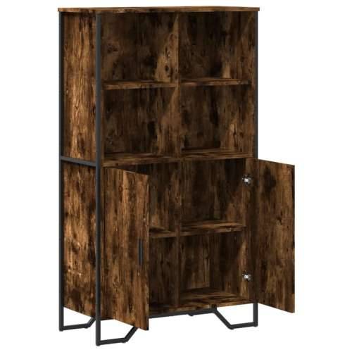 Visoka komoda boja hrasta 79,5x35,5x137,5 cm konstruirano drvo - Dimljeni hrast 1 Cijena