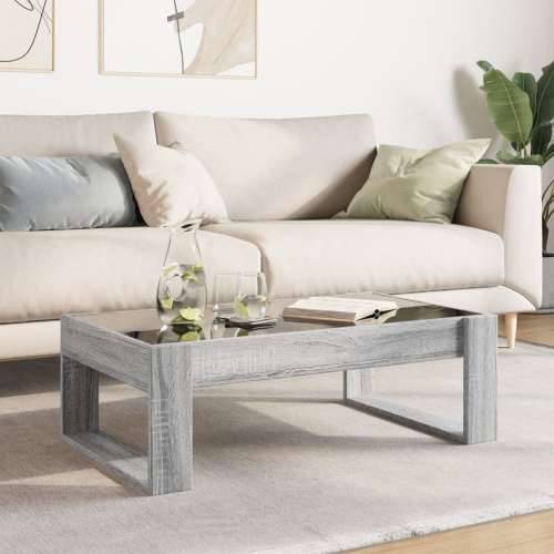 Stolić s beskonačnim LED svjetlima boja hrasta 90x53x30 cm - Sivi hrast sonoma 1 90 cm Cijena