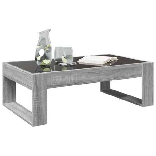 Stolić s beskonačnim LED svjetlima boja hrasta 90x53x30 cm - Sivi hrast sonoma 1 90 cm Cijena