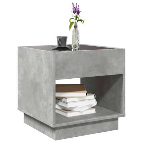 Stolić s beskonačnim LED siva boja betona 50x50x50 cm - Beton siva 1 50 cm Cijena