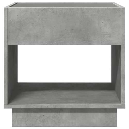 Stolić s beskonačnim LED siva boja betona 50x50x50 cm - Beton siva 1 50 cm Cijena