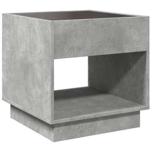 Stolić s beskonačnim LED siva boja betona 50x50x50 cm - Beton siva 1 50 cm Cijena