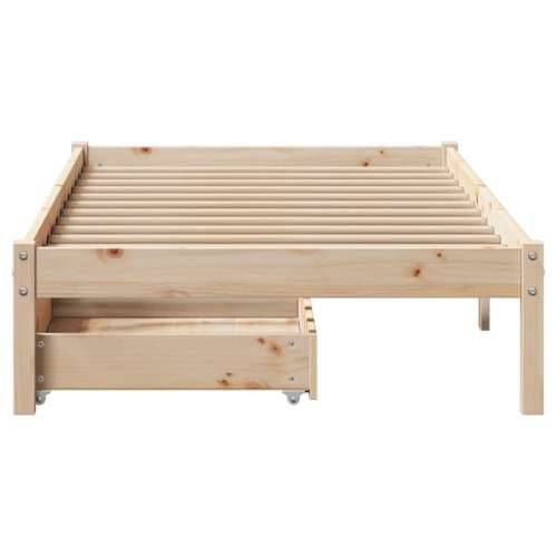 Okvir kreveta bez madraca 75 x 190 cm od masivne borovine - Prirodna 75 x 190 cm Cijena