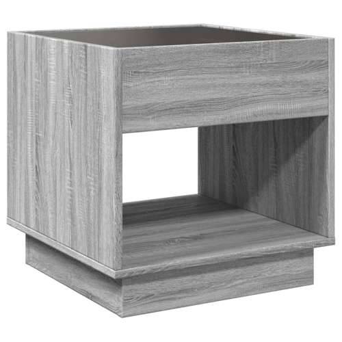 Stolić s beskonačnim LED svjetlima boja hrasta 50x50x50 cm - Sivi hrast sonoma 1 50 cm Cijena