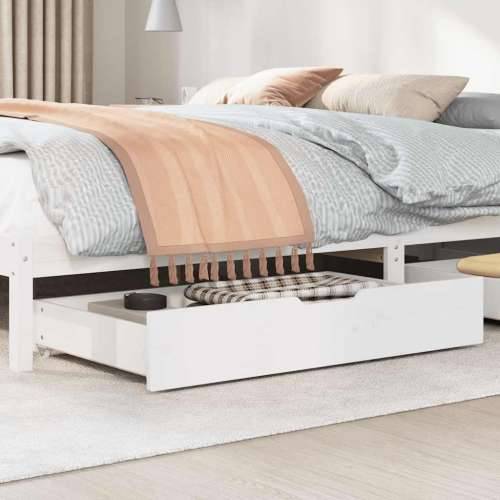 Ladice ispod kreveta 2 kom bijele 95x55x17 cm od borovine - Bijela 95 x 55 x 16 cm 1 Cijena