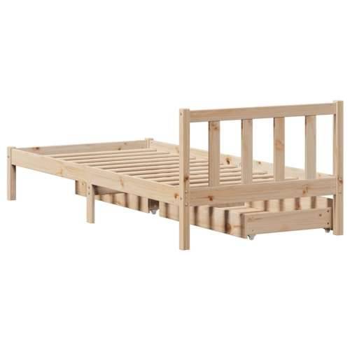 Okvir kreveta bez madraca 90 x 200 cm od masivne borovine - Prirodna 90 x 200 cm Cijena