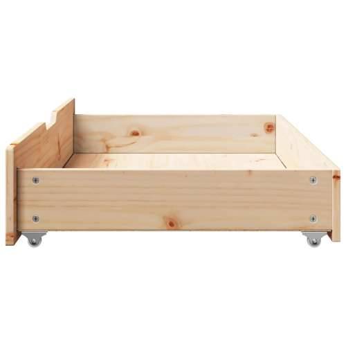 Ladice ispod kreveta s kotačima 2 kom 90x55x17 cm od borovine - Prirodna 90 x 55 x 16 cm 1 Cijena