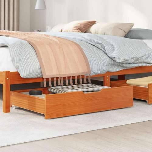 Ladice ispod kreveta 2 kom voštano smeđe 85x55x17cm od borovine - Voštano smeđa 85 x 55 x 16 cm 1 Cijena