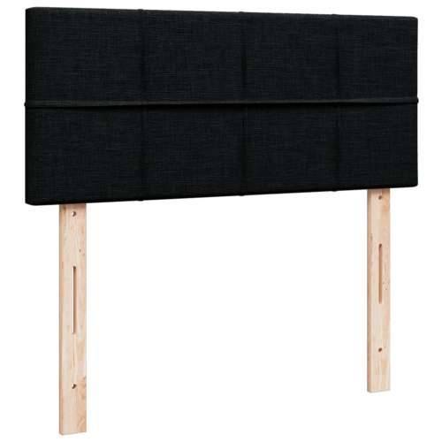Krevet s oprugama i madracem crni 120 x 200cm od tkanine - Crna 120 x 200 cm Blok s kvadratima Cijena