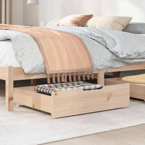 Ladice ispod kreveta s kotačima 2 kom 65x55x17 cm od borovine - Prirodna 65 x 55 x 16 cm 1 Cijena