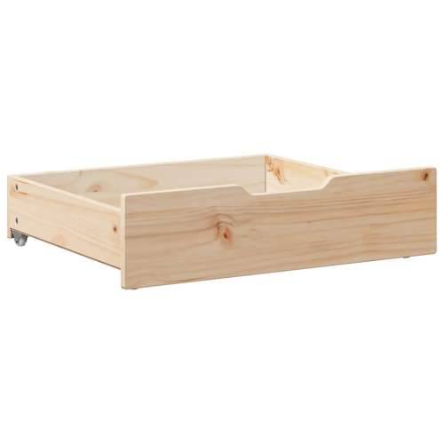 Ladice ispod kreveta s kotačima 2 kom 65x55x17 cm od borovine - Prirodna 65 x 55 x 16 cm 1 Cijena