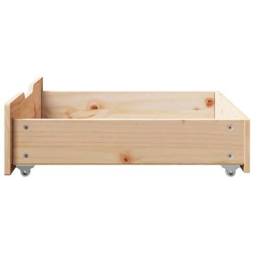 Ladice ispod kreveta s kotačima 2 kom 65x55x17 cm od borovine - Prirodna 65 x 55 x 16 cm 1 Cijena