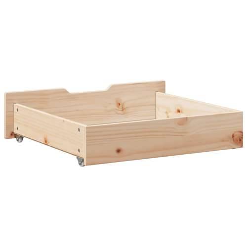 Ladice ispod kreveta s kotačima 2 kom 65x55x17 cm od borovine - Prirodna 65 x 55 x 16 cm 1 Cijena