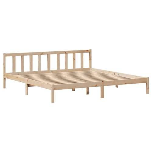 Okvir kreveta bez madraca 200 x 200 cm od masivne borovine - Prirodna 200 x 200 cm Cijena