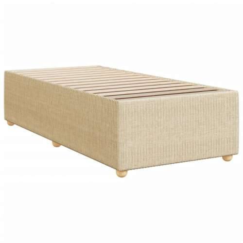 Okvir kreveta s oprugama i madrac krem 80x200 cm od tkanine - Krema 80 x 200 cm gumbi Cijena
