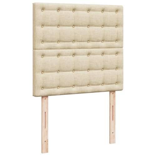 Okvir kreveta s oprugama i madrac krem 80x200 cm od tkanine - Krema 80 x 200 cm gumbi Cijena