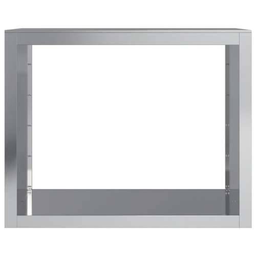 Stalak za drva za ogrjev 100x40x80 cm od pocinčanog čelika - Pocinčani čelik / siva 100 x 40 x 80 cm Cijena