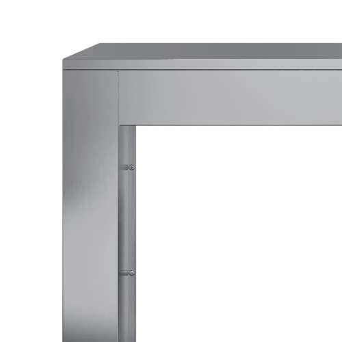 Stalak za drva za ogrjev 100x40x80 cm od pocinčanog čelika - Pocinčani čelik / siva 100 x 40 x 80 cm Cijena