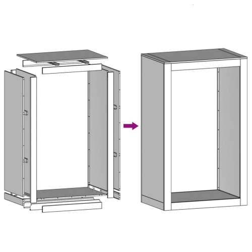 Stalak za drva za ogrjev crni 60x40x100 cm čelični - Čelik/crna 60 x 40 x 100 cm Cijena