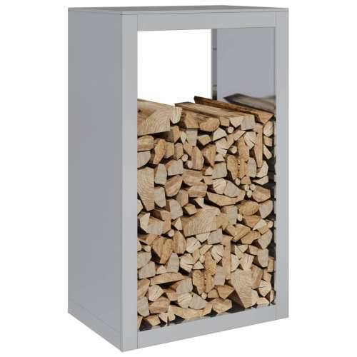 Stalak za drva za ogrjev 60x40x100 cm od pocinčanog čelika - Pocinčani čelik / siva 60 x 40 x 100 cm Cijena