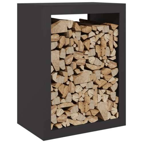 Stalak za drva za ogrjev crni 60 x 40 x 80 cm čelični - Čelik/crna 60 x 40 x 80 cm Cijena