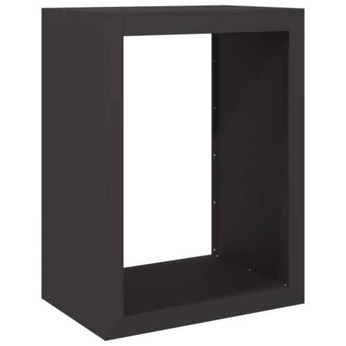 Stalak za drva za ogrjev crni 60 x 40 x 80 cm čelični - Čelik/crna 60 x 40 x 80 cm Cijena