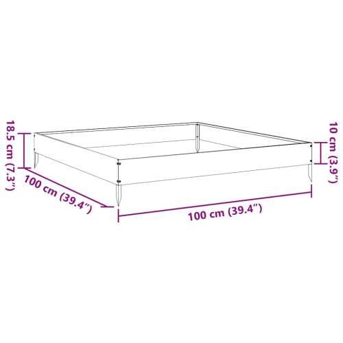 Povišena gredica - Vrtna gredica 100 x 100 x 18,5 cm pocinčani čelik - Pocinčani čelik / siva 100 x 100 x 18.5 cm 1 Pocinčani če Cijena