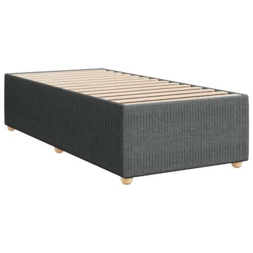 Krevet s oprugama i madracem tamnosivi 90x200 cm od tkanine Tamno siva 90 x 200 cm Blok s kvadratima Cijena