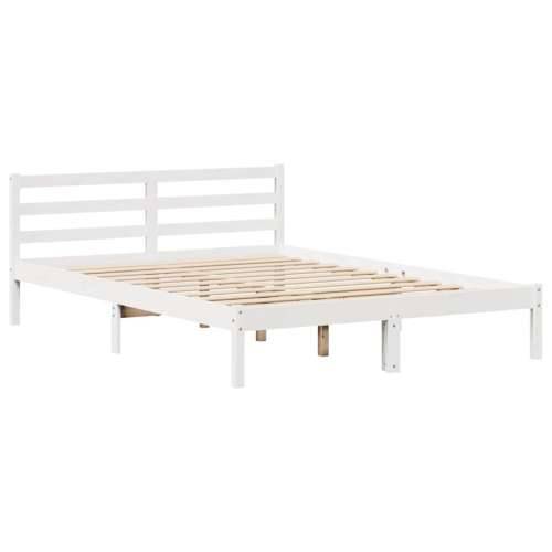 Okvir kreveta bez madraca bijeli 135 x 190 cm masivna borovina - Bijela 135 x 190 cm Cijena