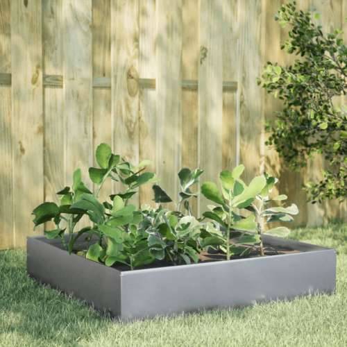 Povišena gredica - Vrtna gredica 100x100x33,5 cm pocinčani čelik - Pocinčani čelik / siva 100 x 100 x 33.5 cm 1 Pocinčani čelik Cijena