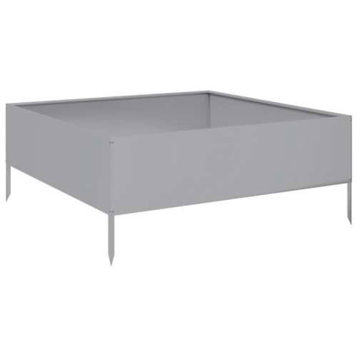 Vrtna posuda za sadnju 100 x 100 x 25 cm pocinčani čelik - Pocinčani čelik / siva 100 x 100 x 25 cm 1 Pocinčani čelik Cijena