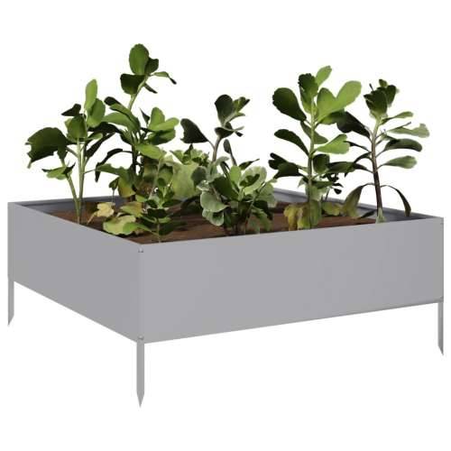 Vrtna posuda za sadnju 100 x 100 x 25 cm pocinčani čelik - Pocinčani čelik / siva 100 x 100 x 25 cm 1 Pocinčani čelik Cijena