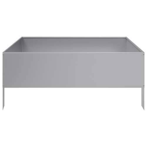 Vrtna posuda za sadnju 100 x 100 x 25 cm pocinčani čelik - Pocinčani čelik / siva 100 x 100 x 25 cm 1 Pocinčani čelik Cijena