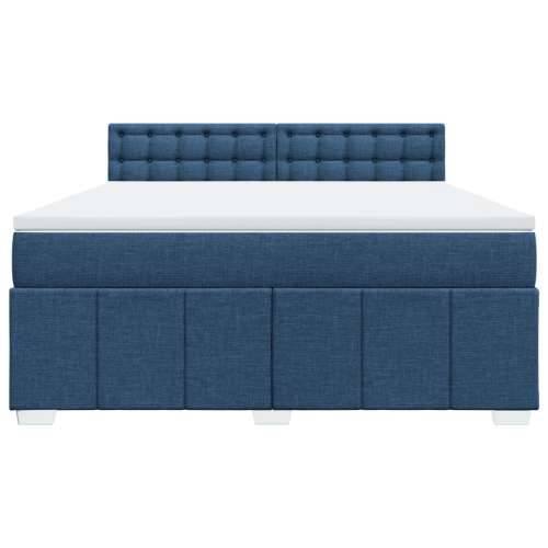 Krevet s oprugama i madracem plavi 180x200 cm od tkanine - Plava 180 x 200 cm gumbi Cijena