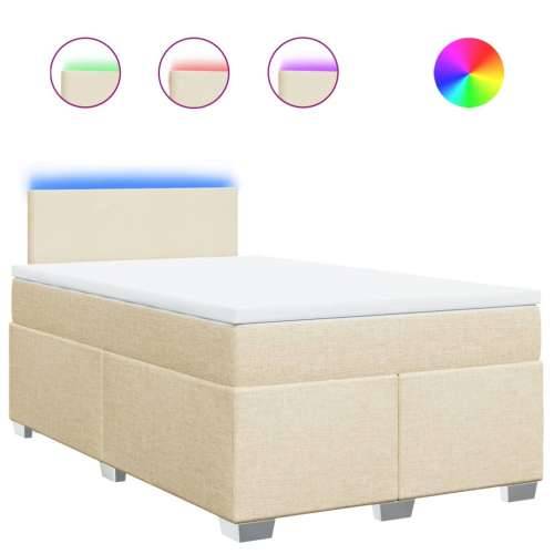 Krevet box spring s madracem krem 120 x 190 cm od tkanine - Krema 120 x 190 cm Gladak dizajn Cijena