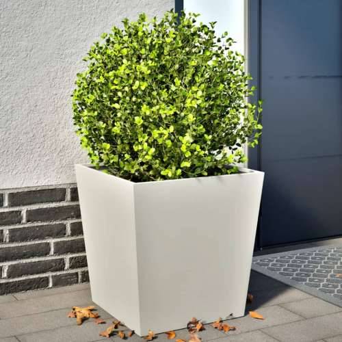 Vrtne sadilice 2 kom bijele 50 x 50 x 50 cm čelične - Čelik/bijela 50 x 50 x 50 cm 2 Cijena