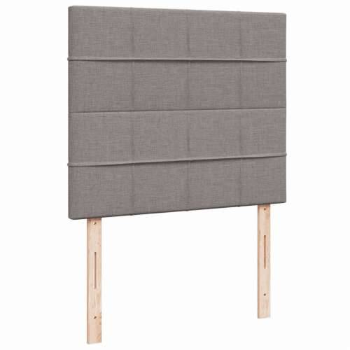 Krevet s oprugama i madracem smeđesivi 120 x 200 cm od tkanine Sivo-smeđa 120 x 200 cm Blok s kvadratima Cijena