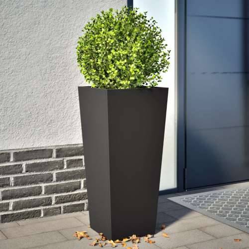 Vrtne sadilice 2 kom crne 35 x 35 x 75 cm čelične - Čelik/crna 35 x 35 x 75 cm 2 Cijena