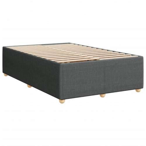 Krevet s oprugama i madracem tamnosivi 120 x 200 cm od tkanine Tamno siva 120 x 200 cm gumbi Cijena