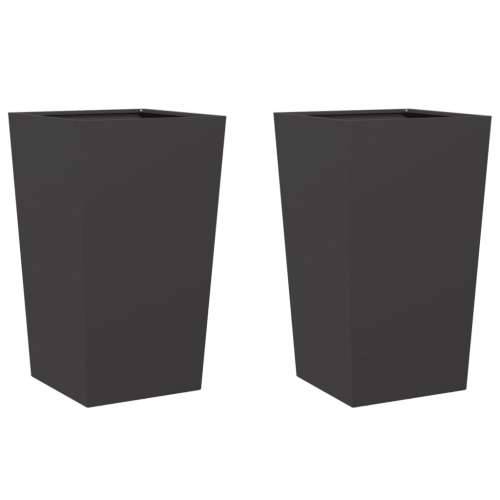 Vrtne sadilice 2 kom crne 45x45x75 cm čelične - Čelik/crna 45 x 45 x 75 cm 2 Cijena